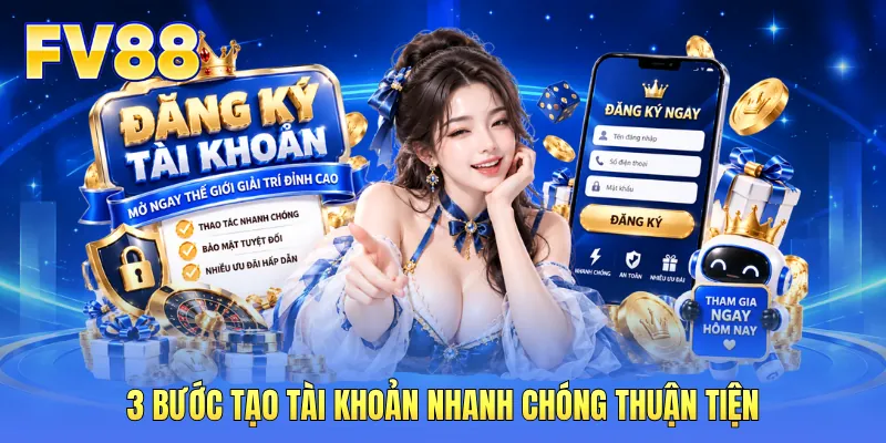 3 bước tạo tài khoản nhanh chóng thuận tiện